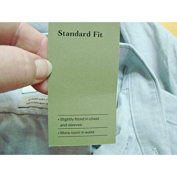 NEW Goodfellow & Co Mens Size M Blue Dress Shirt Button Down Standard Fit Cotton - Picture 4 of 10